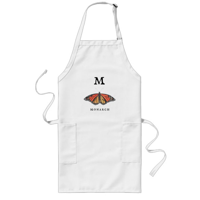 "M" för Monarch Long Apron Långt Förkläde (Framsidan)