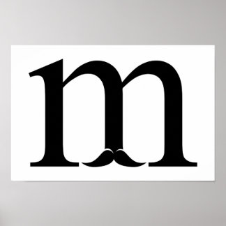 M för Mustache Poster