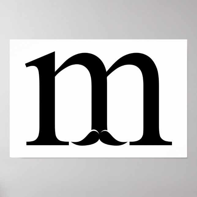 M för Mustache Poster (Framsidan)