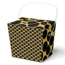 M Guld med svart prick stil Take Out 3x2.25x3.125