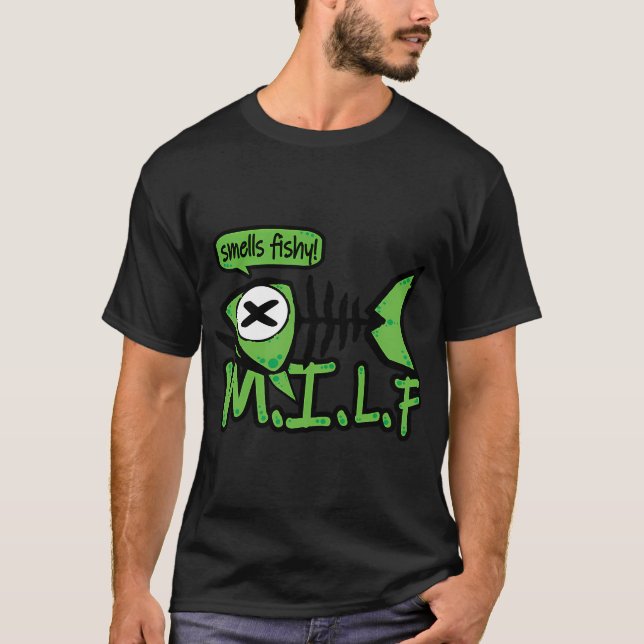 M.I.L.F-Luktar Fiskigt T Shirt (Framsida)