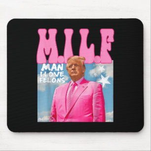 M.i.l.f Man I Kärlek Felons Funny Trump Rosa 2024 Musmatta