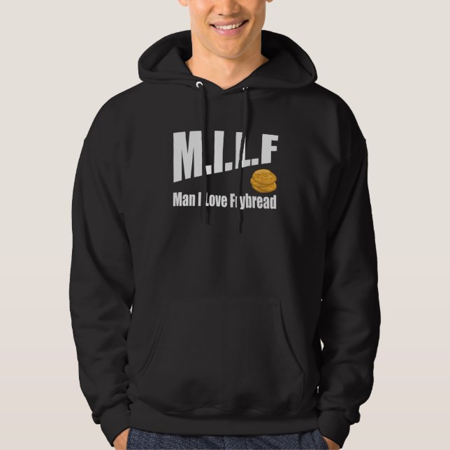 M I L F Man I Kärlek Frybröd Hoodie (Framsida)