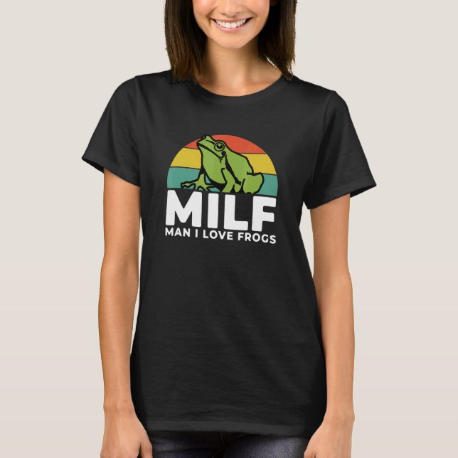 M.I.L.F. Svg, Man I Kärlek Frogs, Frog Meme, Frog T Shirt (Framsida)