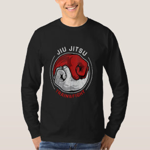 M Ial Jiu Jitsu Retro Tåg Fight Yin Yang Fist T Shirt