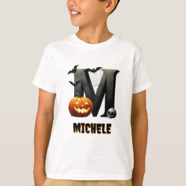 M Initial Bus eller godis Halloween T Shirt