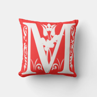 M Initialbokstav Monogram - Kudd Kudde