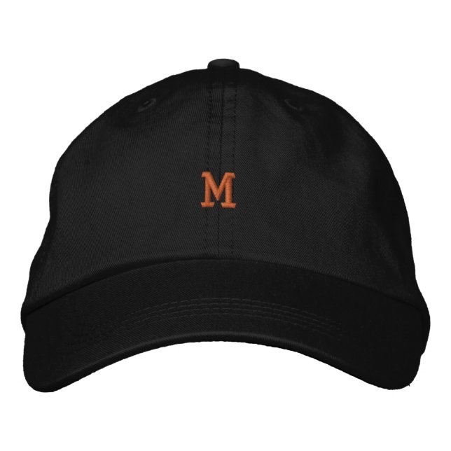 M Inledande monogram Hat Embroided Cap Broderad Keps (Framsida)
