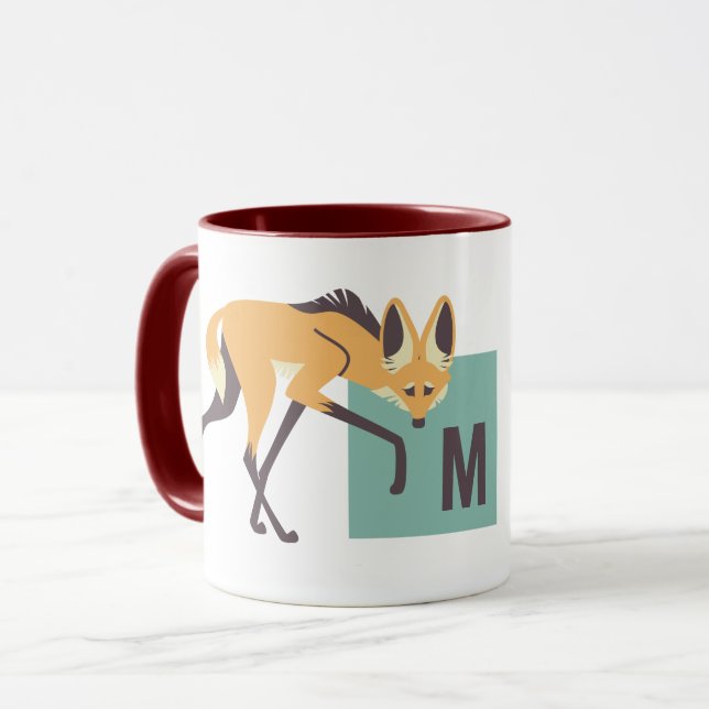 M is for Maned Wolf (papaya) Mugg (Framsida vänster)