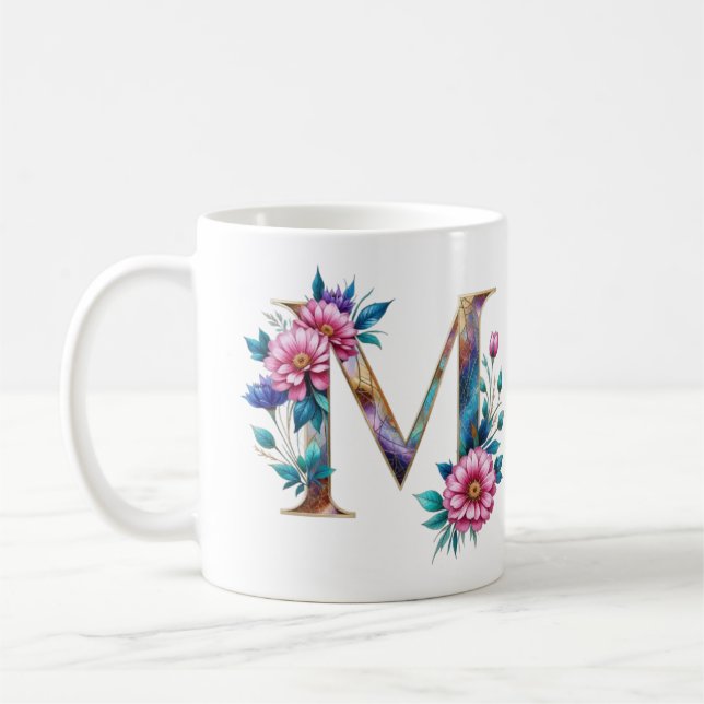 M Kaffe Mugg - Blommigtens utformning för utlämnan (Vänster)