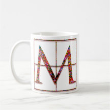 M ’Keltiska Bricks’ Anpassningsbar Monogram Mugg