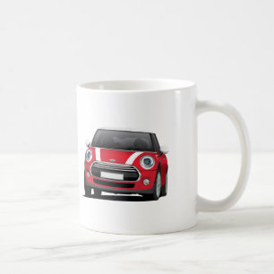 M kläcker cooperen (F56) som två avbildar muggen Kaffemugg