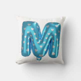 M Latter Colorful Print customize Throw Pillows Kudde