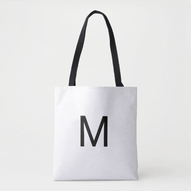 M letter  tote bag tygkasse (Framsida)