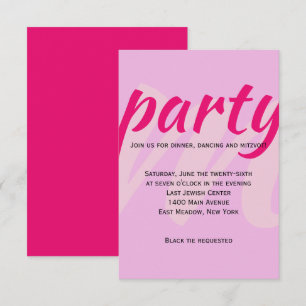 M MÄRKA MED SINA INITIALER det bat mitzvah Inbjudningar