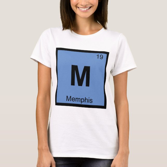 M - Memphis Tennessee Kemi Periodiska Systemet T Shirt (Framsida)