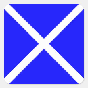 "M" (Mike) signalflagg Fyrkantigt Klistermärke