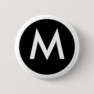 M Monogram Badge-knapp Knapp