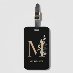 M Monogram Blommigt Personlig Bagagebricka