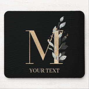 M Monogram Blommigt Personlig Musmatta
