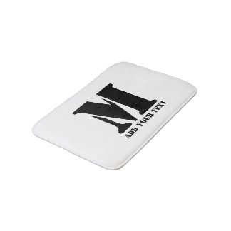 M Monogram enkel modern, minimalistisk Personlig Badrumsmatta