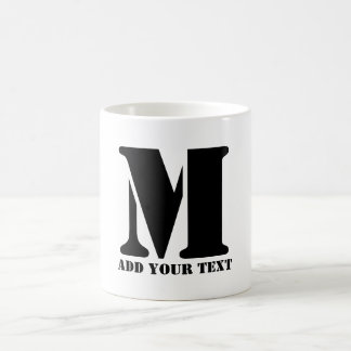 M Monogram enkel modern, minimalistisk Personlig Kaffemugg