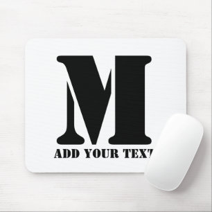 M Monogram enkel modern, minimalistisk Personlig Musmatta