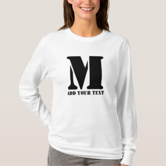 M Monogram enkel modern, minimalistisk Personlig T Shirt