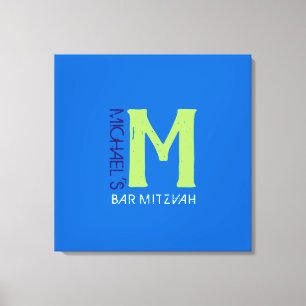 M Monogram Inloggningsnämnd för Bat mitzvah inlogg Canvastryck