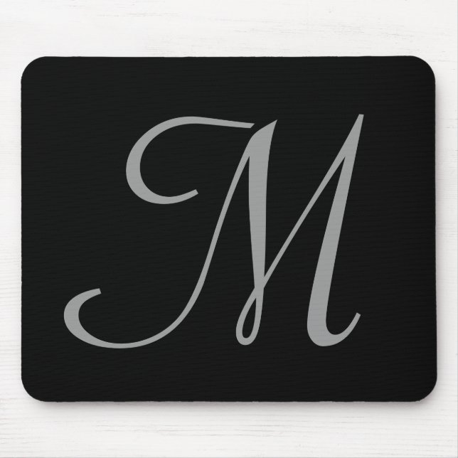 M: Monogram M Elegant Mousepad - första Brev Musmatta (Framsidan)