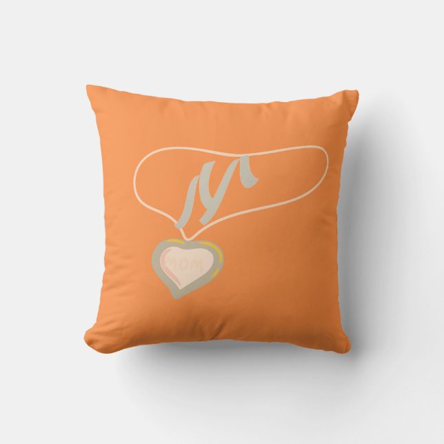 M Monogram Pillow | Custom Mother & Child Decor |  Kudde (Framsida)