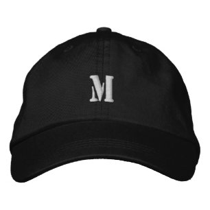 M Monogram Tillverkad med Omhändergående Sydd-Hatt Broderad Keps