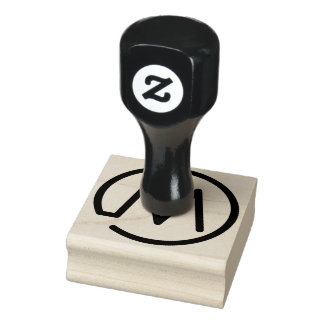 M Monogram Wood Rubber Frimärke Stämpel