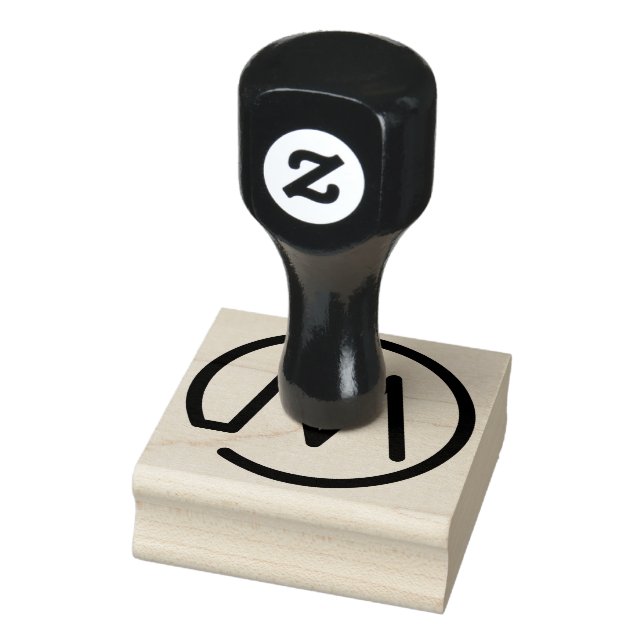 M Monogram Wood Rubber Frimärke Stämpel (Stämpel)