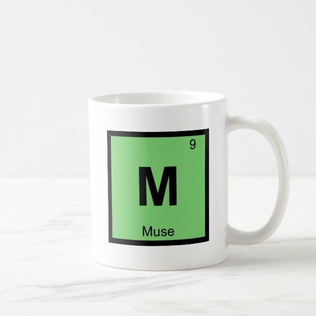 M - Muse Greek Chemistry Periodic Bord Symbol Kaffemugg (Höger)