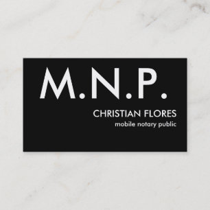 M.N.P. KRISTNA FLORES, offentlig mobil notary Visitkort
