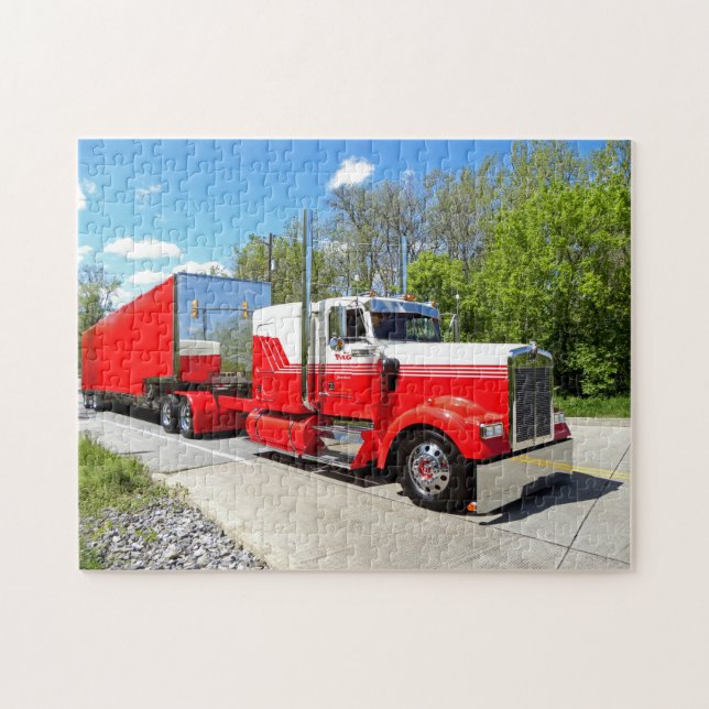 M. Page Red & White W900L Puzzle Pussel (Horisontell)