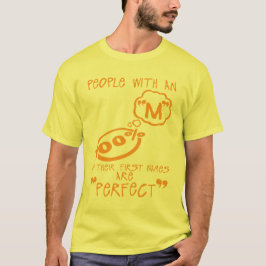 m perfect letter first names citation t shirt