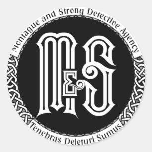 M&S-logotyp svart Runt Klistermärke