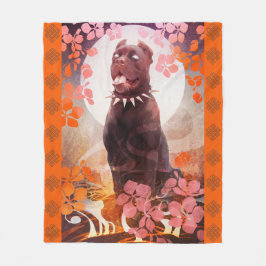 M&S-persikor - Art av Galen Dara - Fleece Blanket