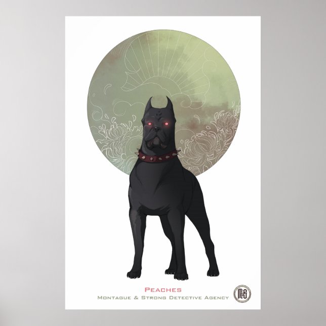 M&S-persikor Poster - Art by Mona Finden (Framsidan)