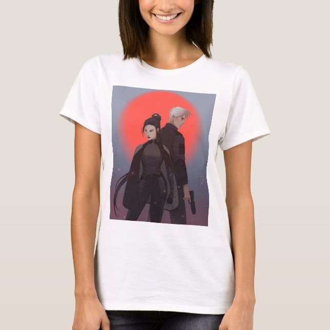 M&S Simon och Michiko T-shirt - Art by Mona Finden (Framsida)