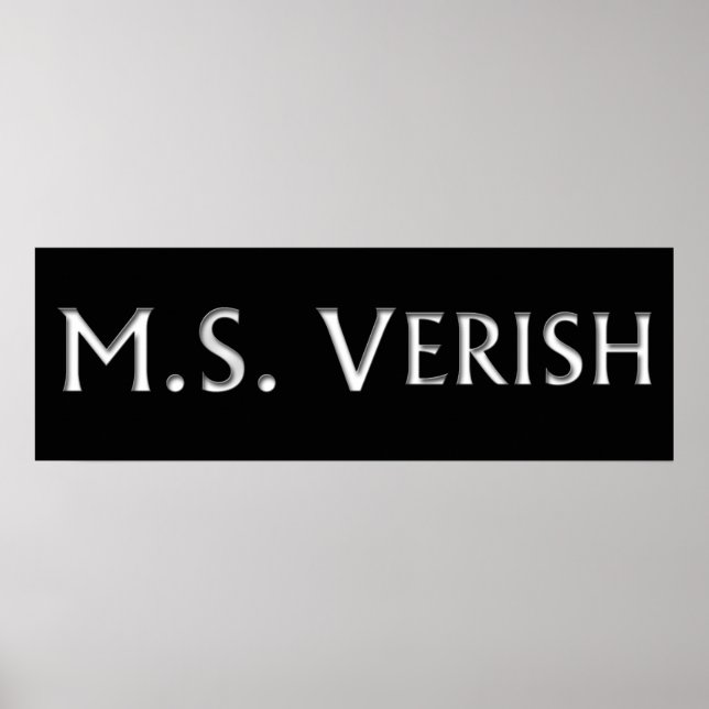 M.S. Verish Banner Poster (Framsidan)
