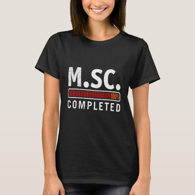 M Sc slutförde masterexamen Master of Science T Shirt (Framsida)