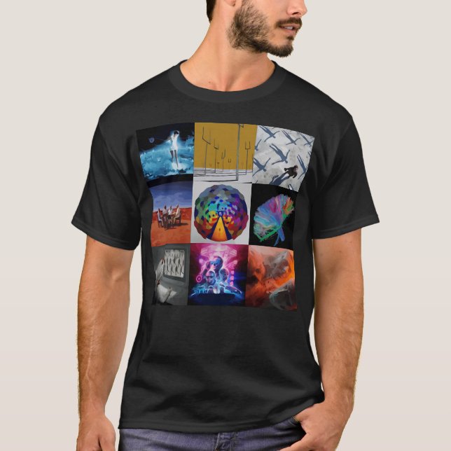 M.U.S.E. - Minimalistisk descography Collage T Shirt (Framsida)