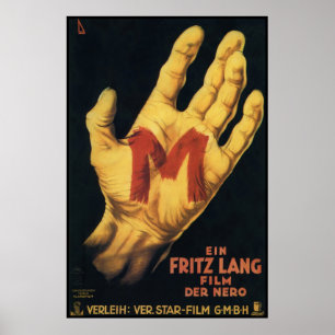 M Vintage 1931 Film Poster