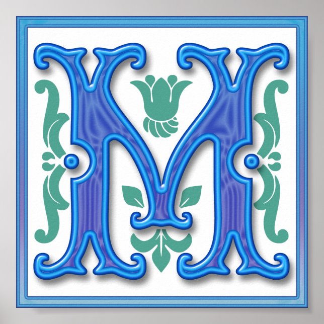 M - VINTAGE BREV M POSTER (Framsidan)