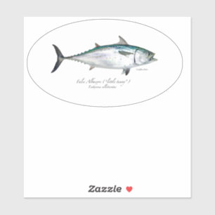M Vinyl False Albacore Oval Sticker Klistermärken