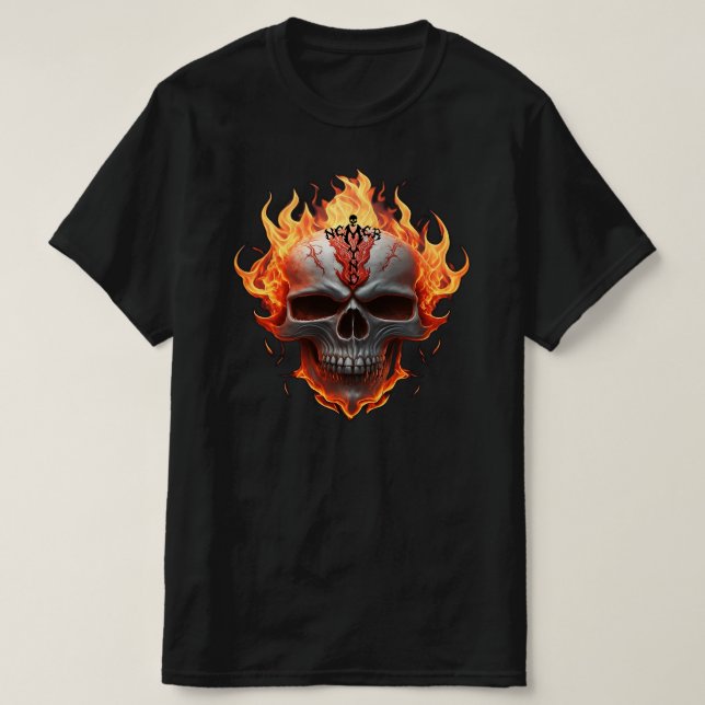 Må aldrig tänka på att klämma in Metall Hårdare Ro T Shirt (Design framsida)