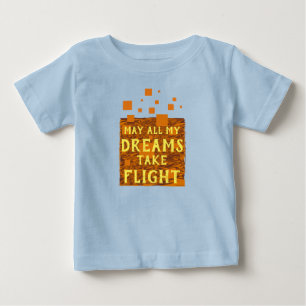 Må alla mina drömmar ta flyget Orange Brown-Gulten T Shirt